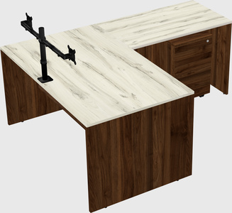 L-shaped office desk