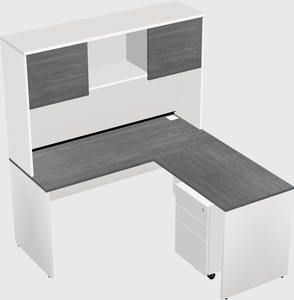 L-shaped office desk