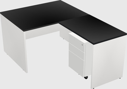 L-shaped office desk