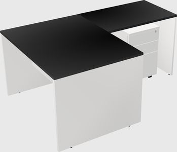 L-shaped office desk