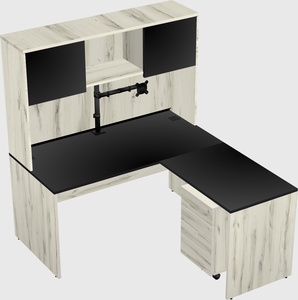 L-shaped office desk