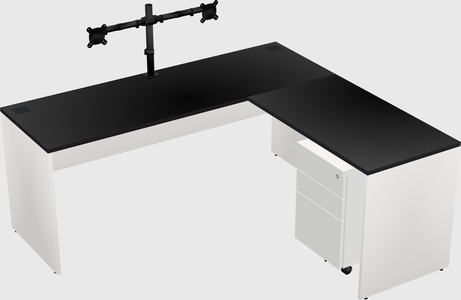 L-shaped office desk