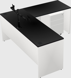 L-shaped office desk