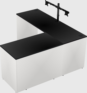 L-shaped office desk