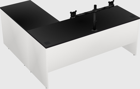 L-shaped office desk