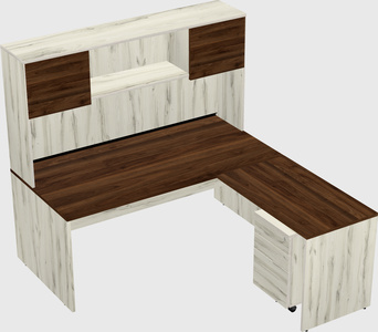 L-shaped office desk