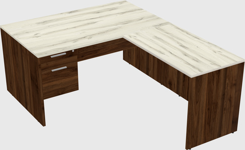 L-shaped office desk