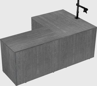 L-shaped office desk