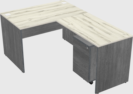 L-shaped office desk