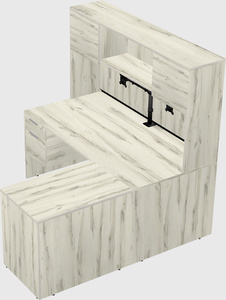 L-shaped office desk