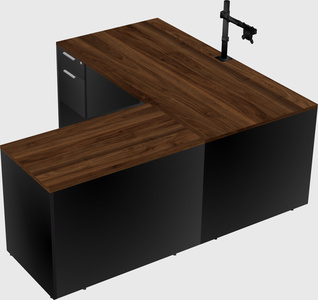 L-shaped office desk