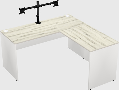 L-shaped office desk