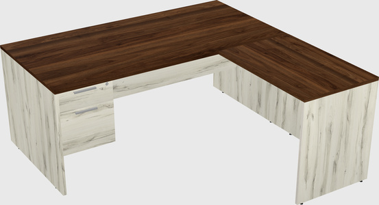 L-shaped office desk