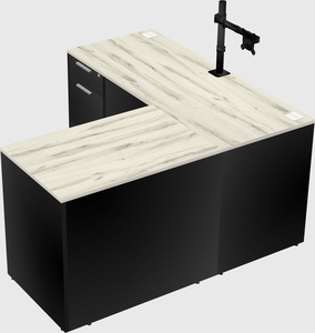 L-shaped office desk