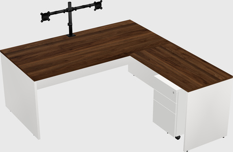 L-shaped office desk