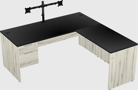 L-shaped office desk