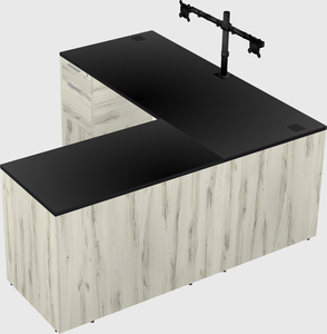L-shaped office desk