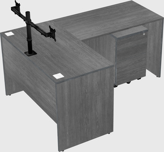 L-shaped office desk