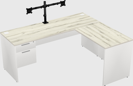 L-shaped office desk