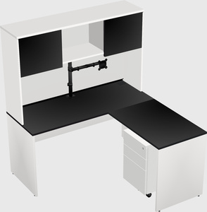 L-shaped office desk