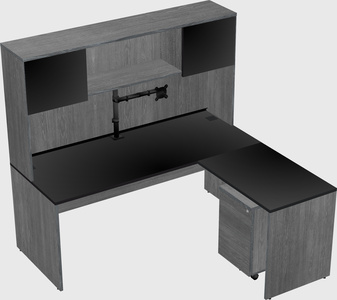 L-shaped office desk