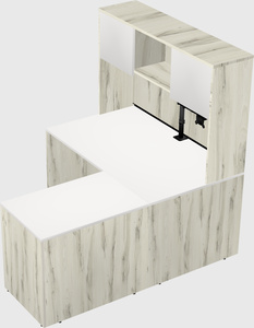 L-shaped office desk