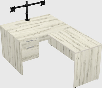L-shaped office desk