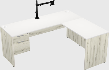 L-shaped office desk
