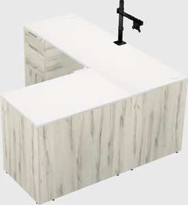 L-shaped office desk