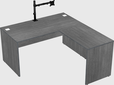 L-shaped office desk