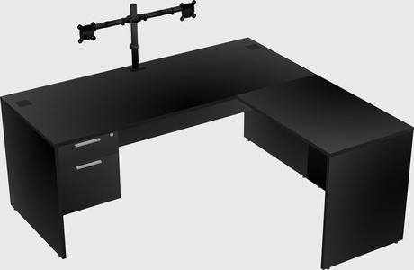L-shaped office desk