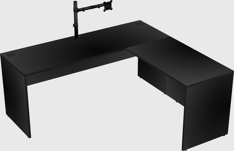 L-shaped office desk