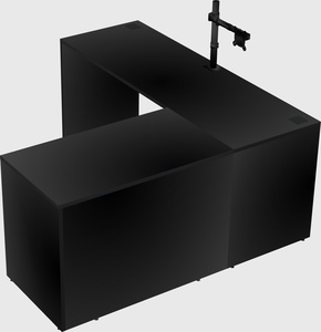 L-shaped office desk