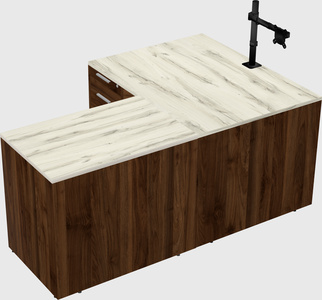 L-shaped office desk