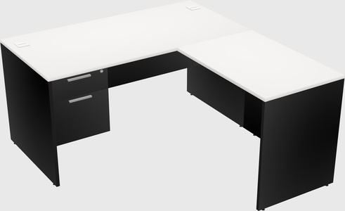 L-shaped office desk
