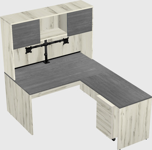 L-shaped office desk