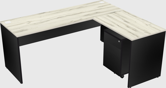 L-shaped office desk