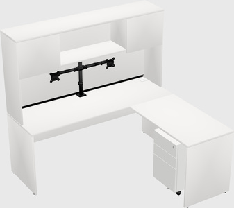 L-shaped office desk