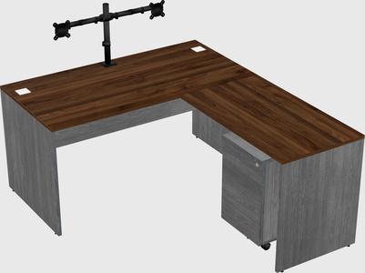 L-shaped office desk