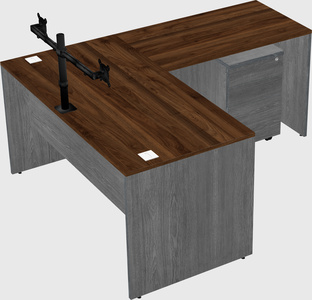 L-shaped office desk