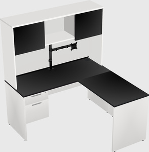 L-shaped office desk
