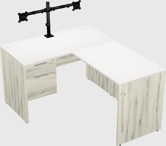 L-shaped office desk