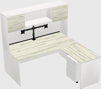 L-shaped office desk