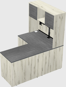 L-shaped office desk