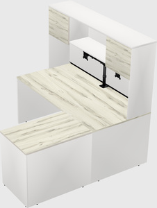 L-shaped office desk