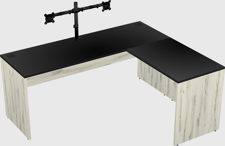 L-shaped office desk