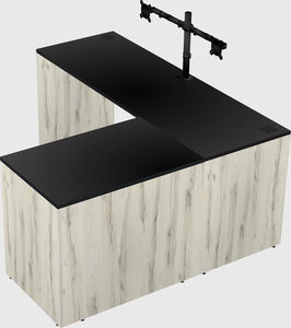 L-shaped office desk