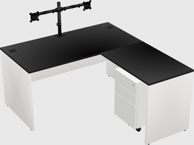 L-shaped office desk
