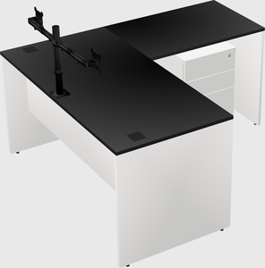 L-shaped office desk