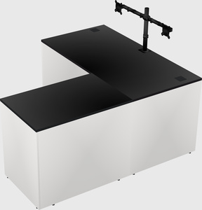 L-shaped office desk